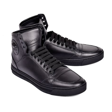 versace hightop black sneaker|gianni versace sneakers.